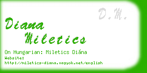 diana miletics business card